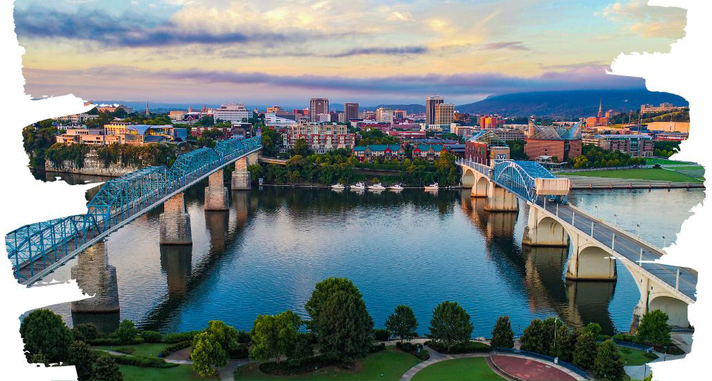 Chattanooga Painted Cityscape